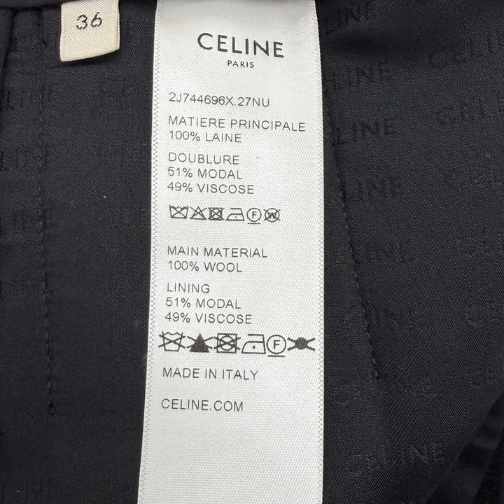 Excellent CELINE Pleated skirt Red wool Women 36 2J744696X.27NU