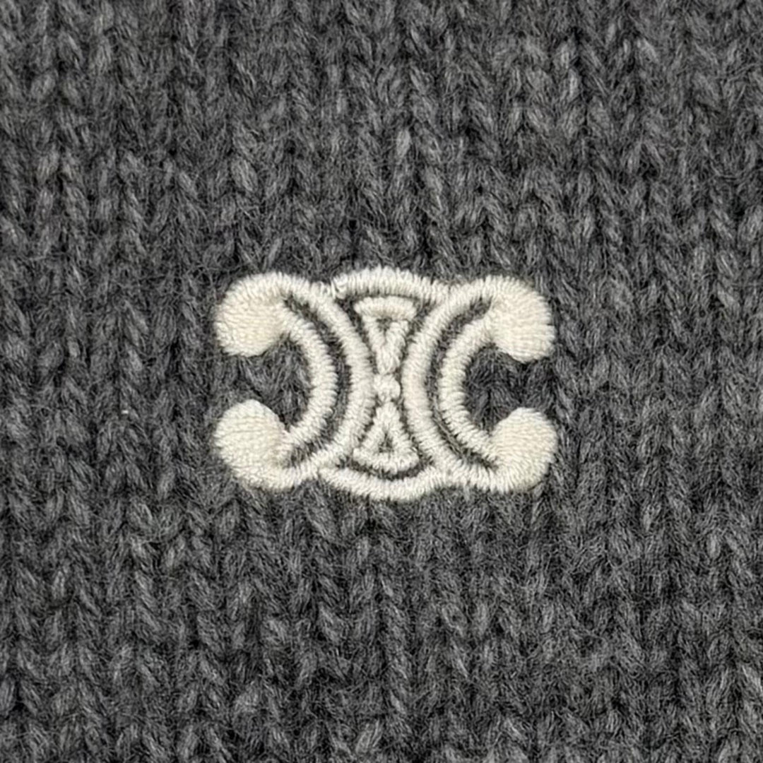 Excellent CELINE sweater gray wool mens S 2AC87048T