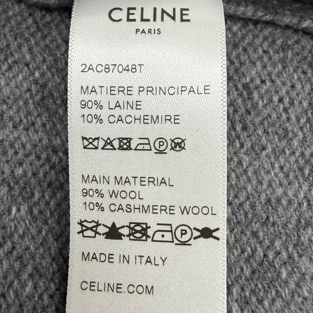 Excellent CELINE sweater gray wool mens S 2AC87048T