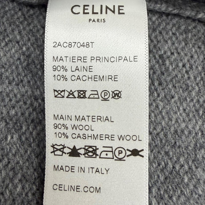 Excellent CELINE sweater gray wool mens S 2AC87048T