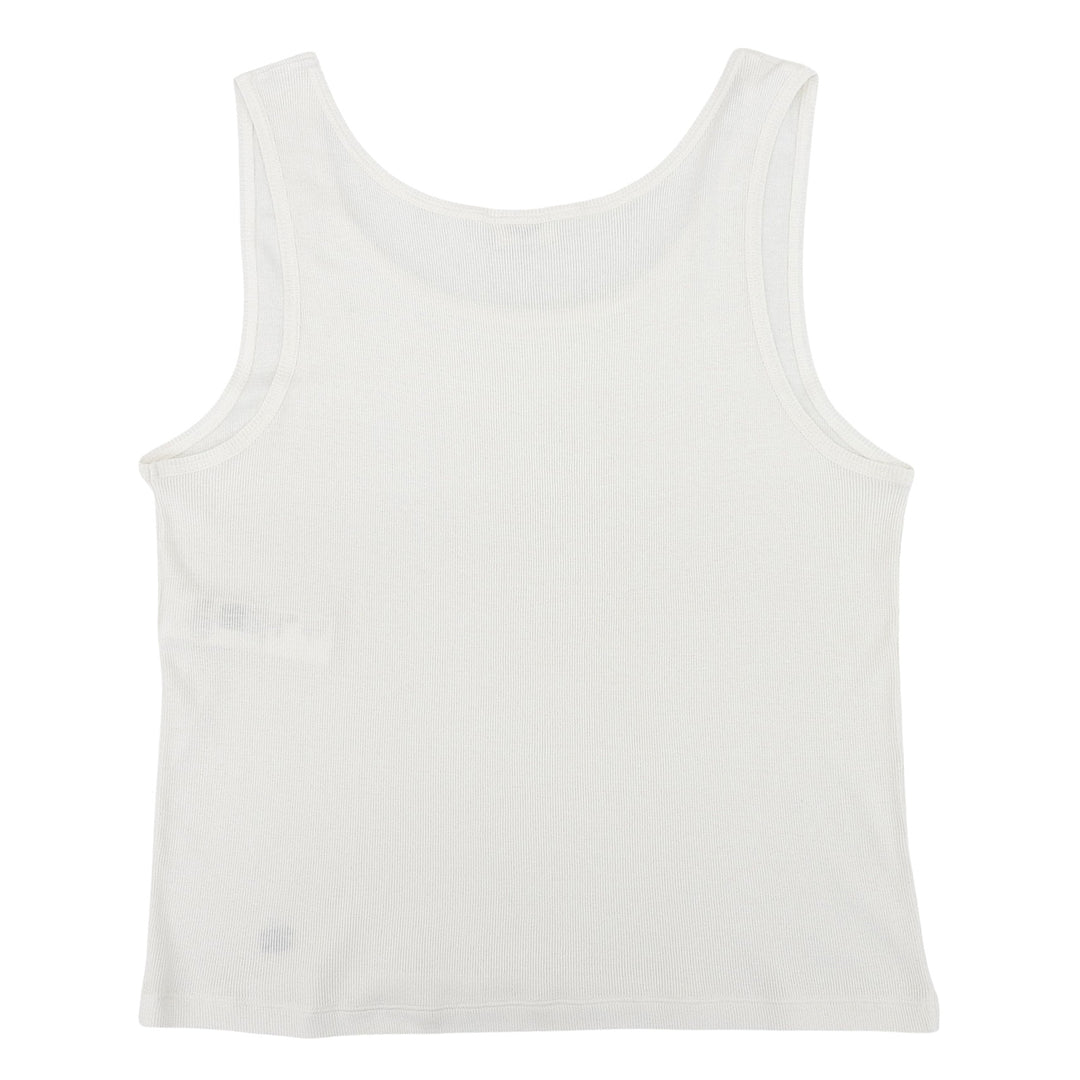 Excellent CELINE Tank top Triomphe embroidery rib knit silk XL 2X365322T.01OB