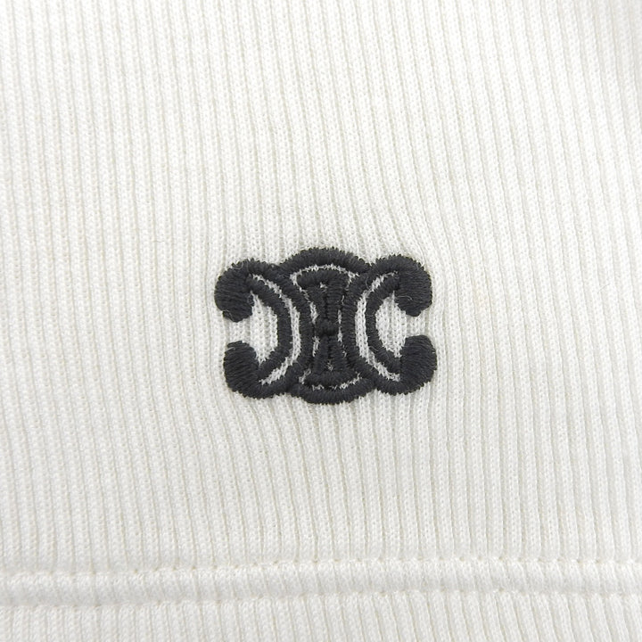 Excellent CELINE Tank top Triomphe embroidery rib knit silk XL 2X365322T.01OB