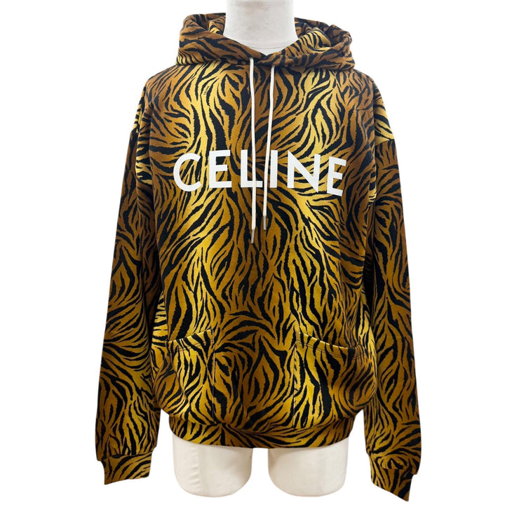Excellent CELINE hoodie Brown cotton mens M 2Y571582Q