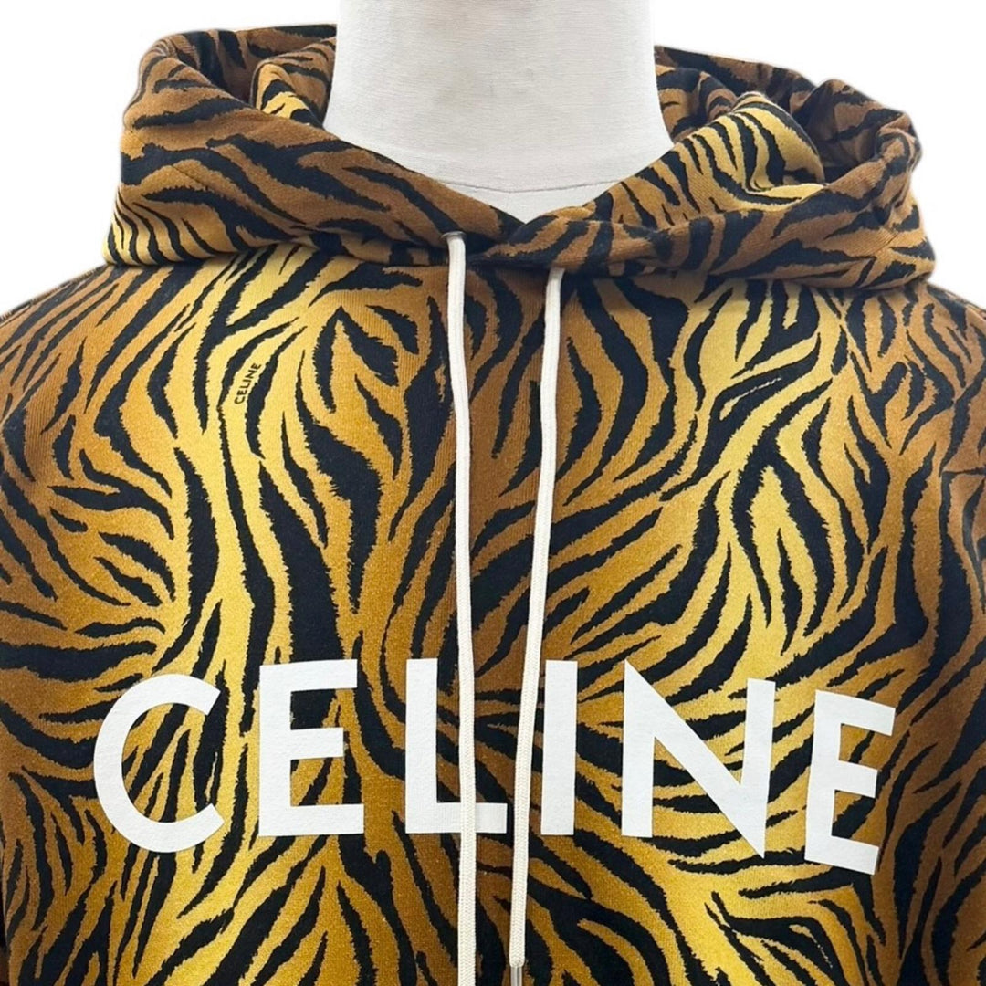 Excellent CELINE hoodie Brown cotton mens M 2Y571582Q