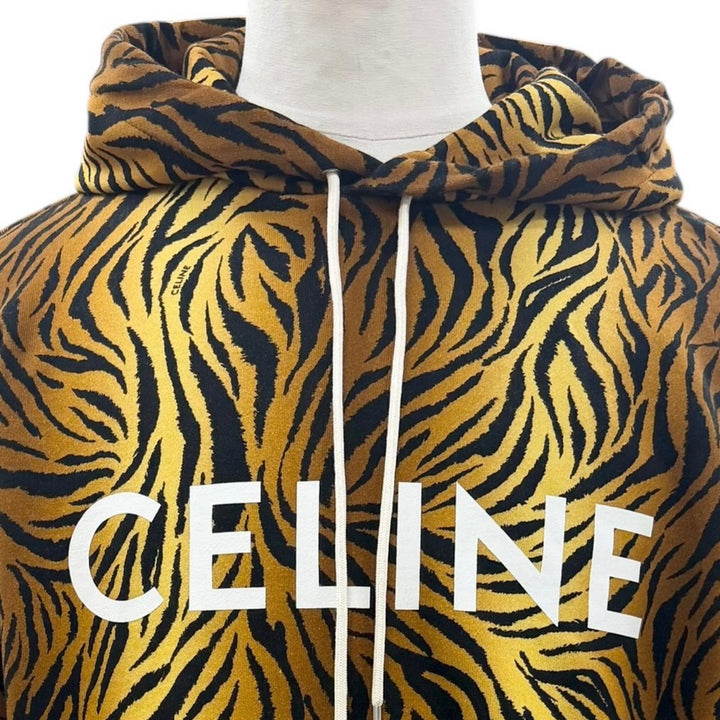 Excellent CELINE hoodie Brown cotton mens M 2Y571582Q