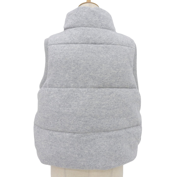 Excellent HUGO BOSS Down vest Stand collar, padded gray wool Women S