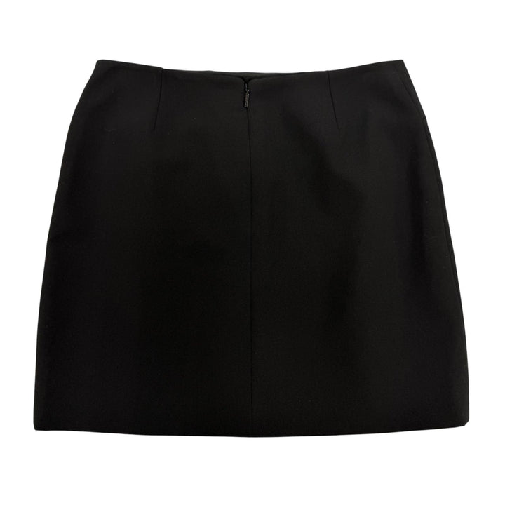 Excellent VERSACE skirt Medusa Button Mini Pencil Skirt black wool 36 1017006