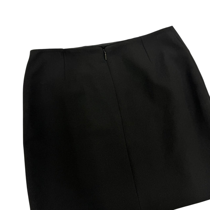 Excellent VERSACE skirt Medusa Button Mini Pencil Skirt black wool 36 1017006