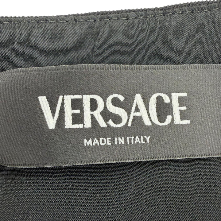 Excellent VERSACE skirt Medusa Button Mini Pencil Skirt black wool 36 1017006