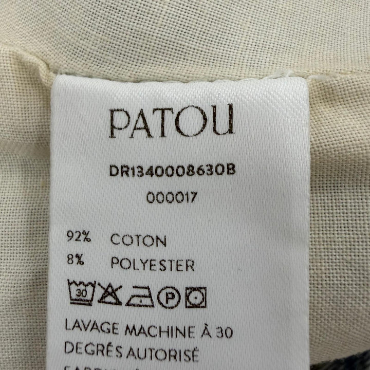 Pristine PATOU one piece Sleeveless denim chambray dress Indigo blue cotton 38