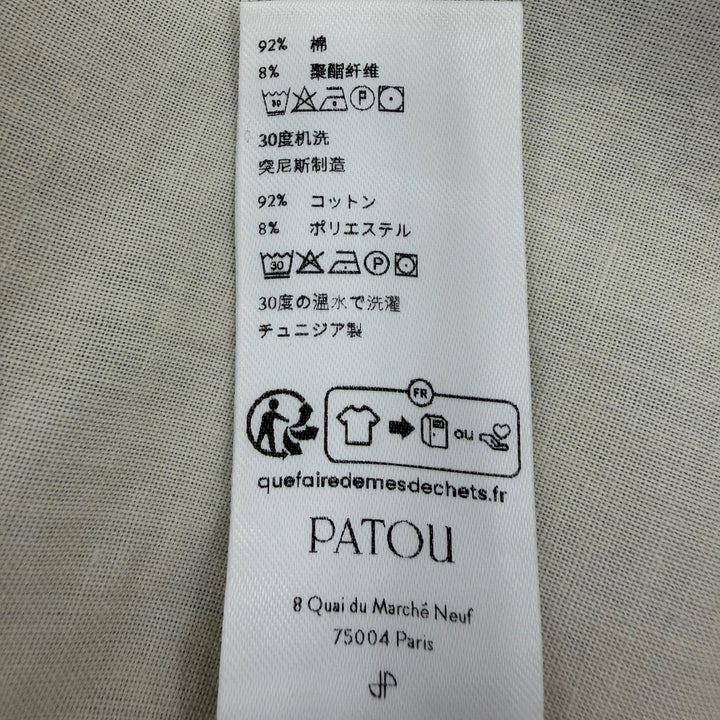 Pristine PATOU one piece Sleeveless denim chambray dress Indigo blue cotton 38