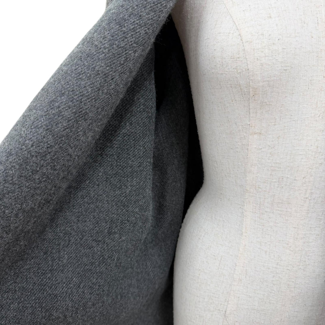 Excellent CELINE coat Double-faced, long-length, belted gray cashmere 34