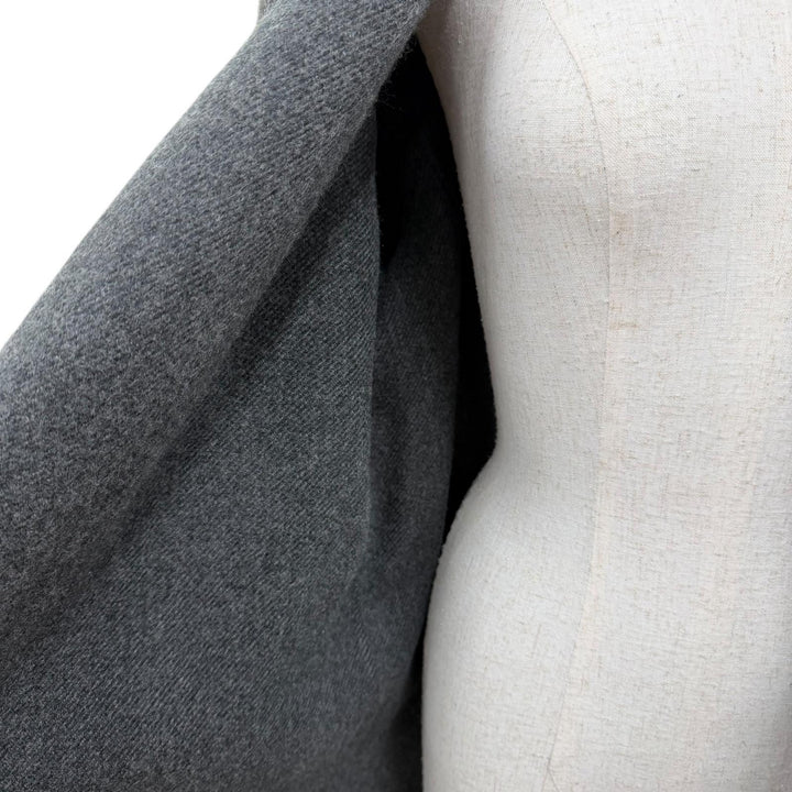 Excellent CELINE coat Double-faced, long-length, belted gray cashmere 34