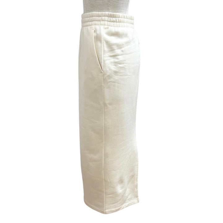 Excellent PRADA skirt Triangle logo Ivory cotton Women XS 131104