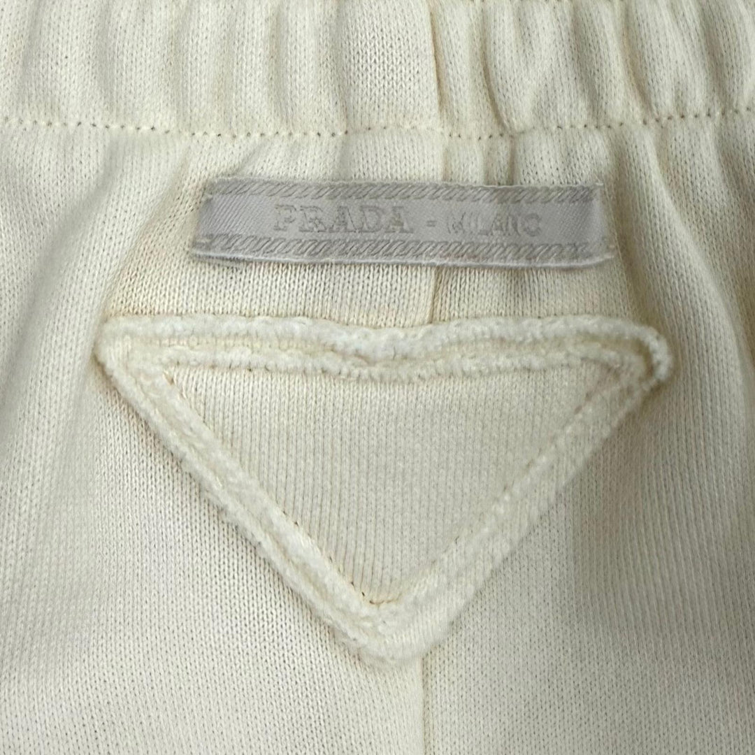 Excellent PRADA skirt Triangle logo Ivory cotton Women XS 131104