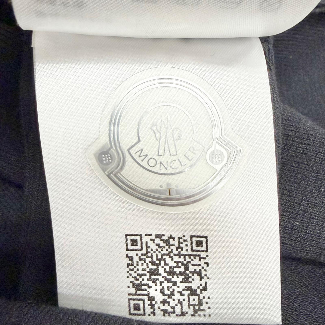 Pristine MONCLER one piece Logo patch, mini studs, knit top black S I20939L00004