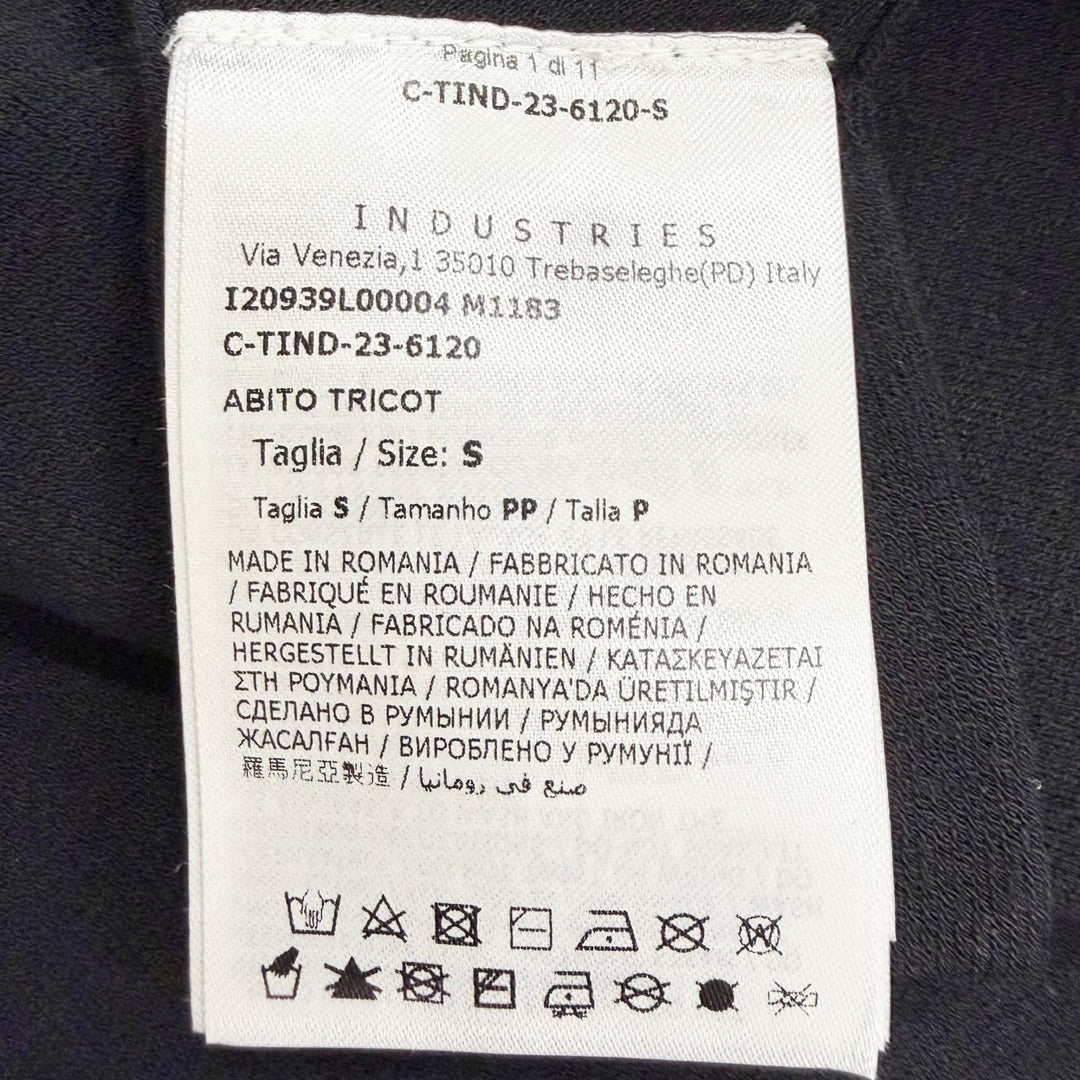 Pristine MONCLER one piece Logo patch, mini studs, knit top black S I20939L00004