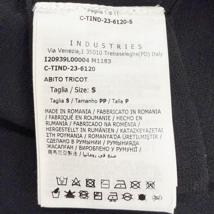 Pristine MONCLER one piece Logo patch, mini studs, knit top black S I20939L00004