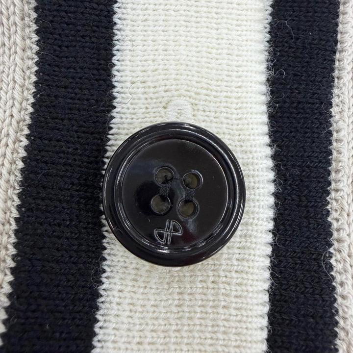 Pristine PATOU cardigan Logo embroidery, contrasting color, long-sleeved knit XS