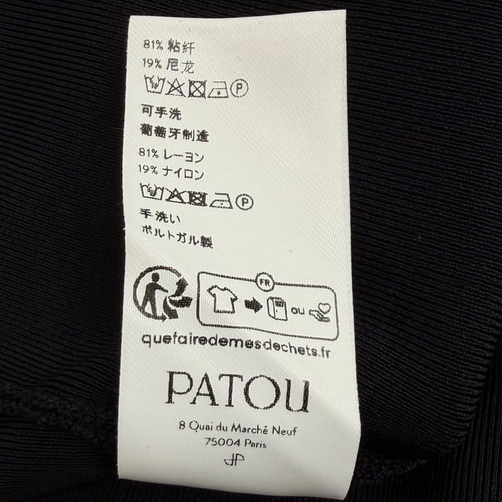 Pristine PATOU Technical crepe knit midi pencil skirt Rayon XS KN2458071999B