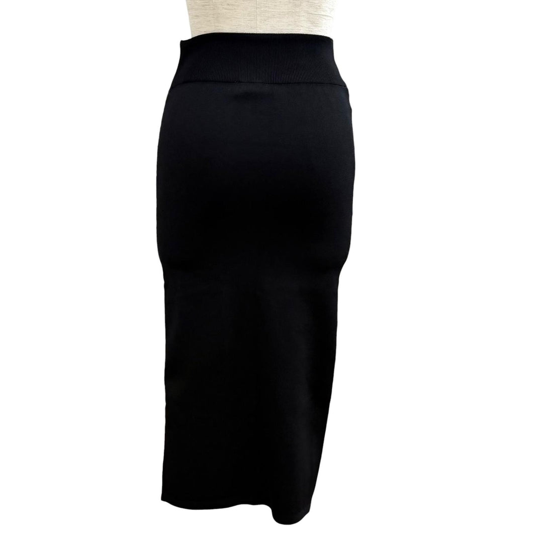 Pristine PATOU Technical crepe knit midi pencil skirt Rayon XS KN2458071999B