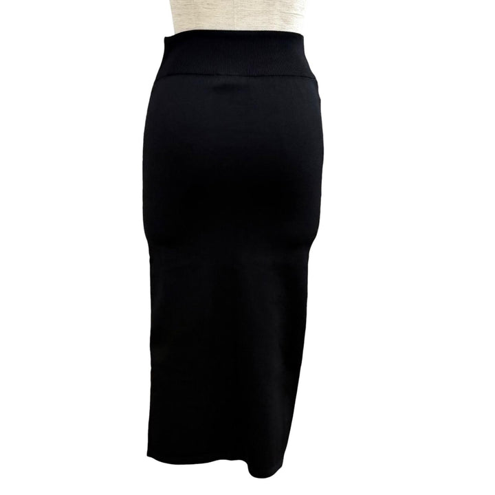 Pristine PATOU Technical crepe knit midi pencil skirt Rayon XS KN2458071999B