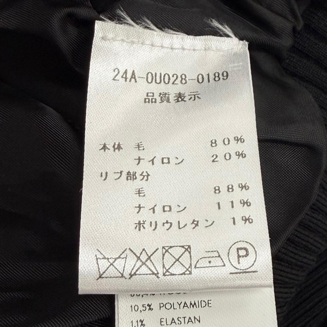 Pristine PATOU Bomber jacket Logo patch attached ZIP UP wool 34 OU0280189999B