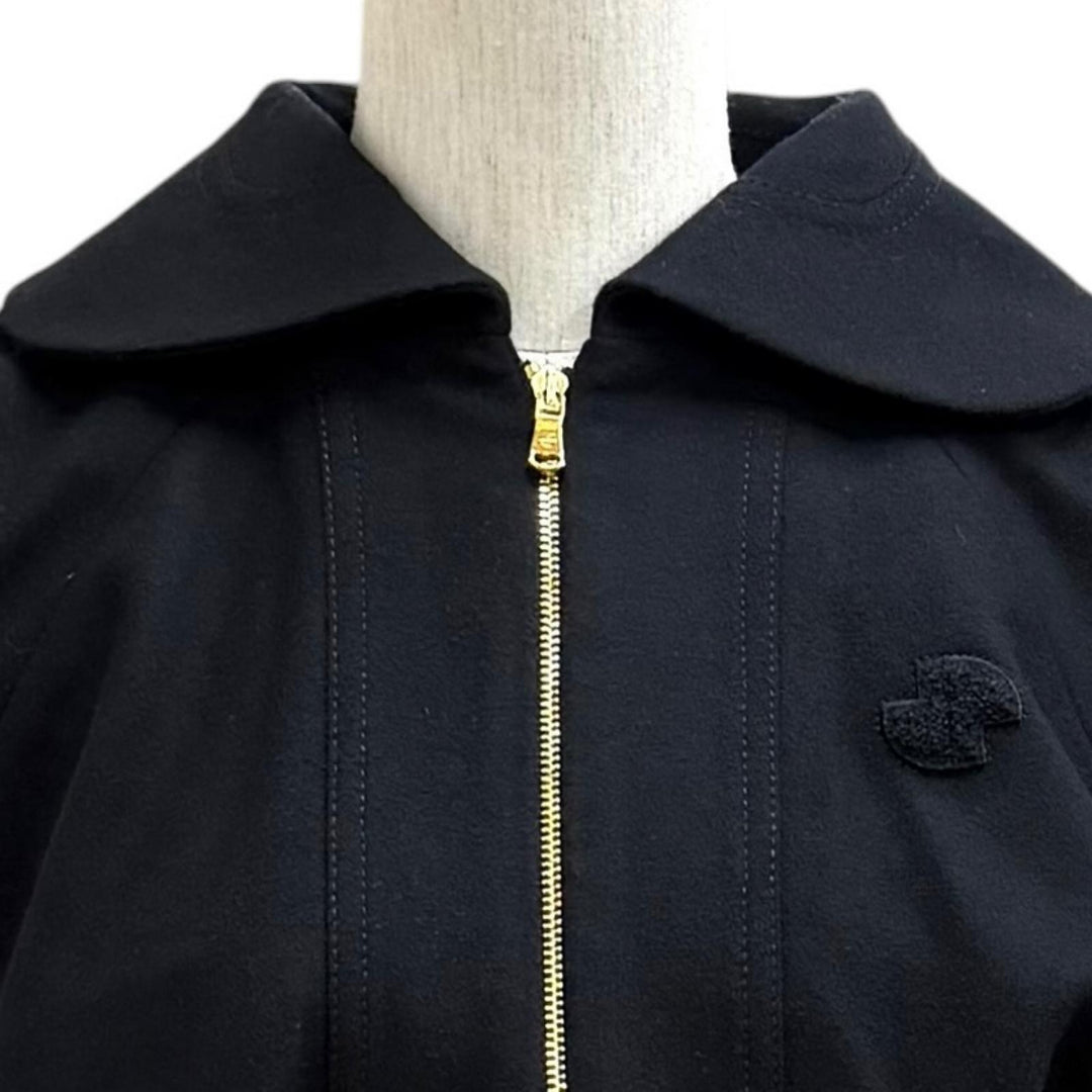 Pristine PATOU Bomber jacket Logo patch attached ZIP UP wool 34 OU0280189999B