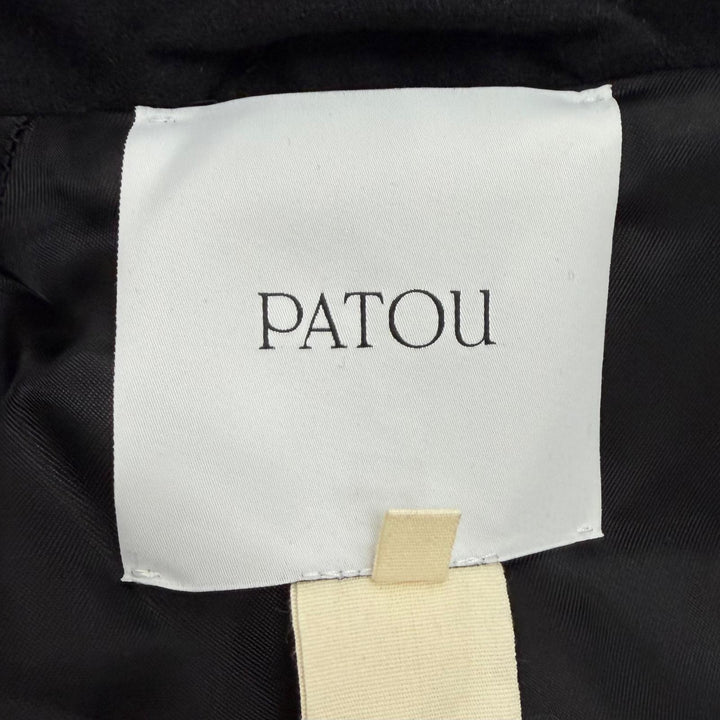 Pristine PATOU Bomber jacket Logo patch attached ZIP UP wool 34 OU0280189999B