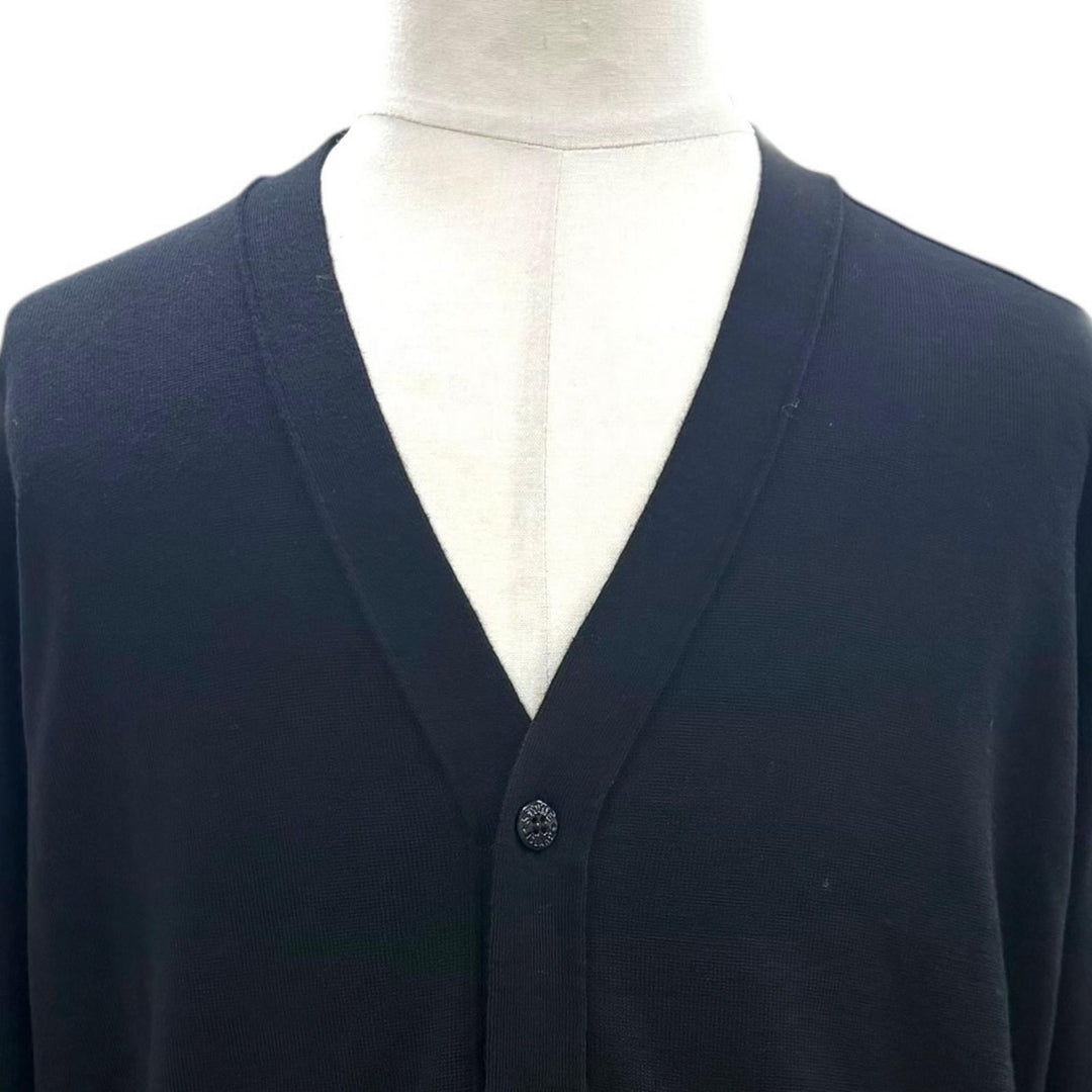 Excellent STONE ISLAND cardigan black wool mens M 8115511C4