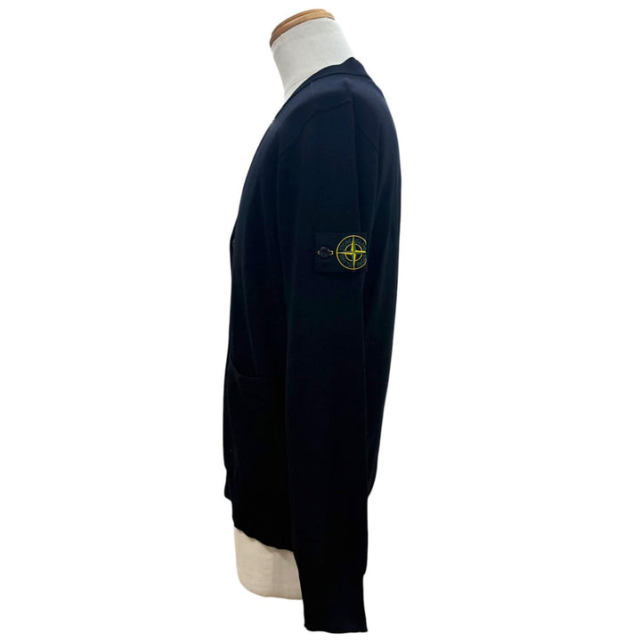 Excellent STONE ISLAND cardigan black wool mens M 8115511C4