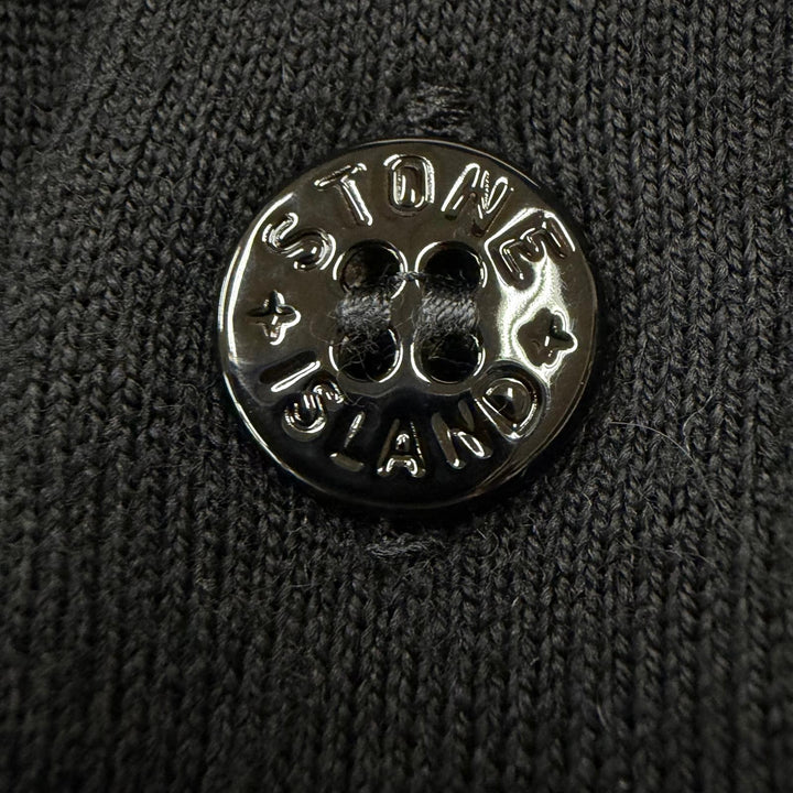 Excellent STONE ISLAND cardigan black wool mens M 8115511C4