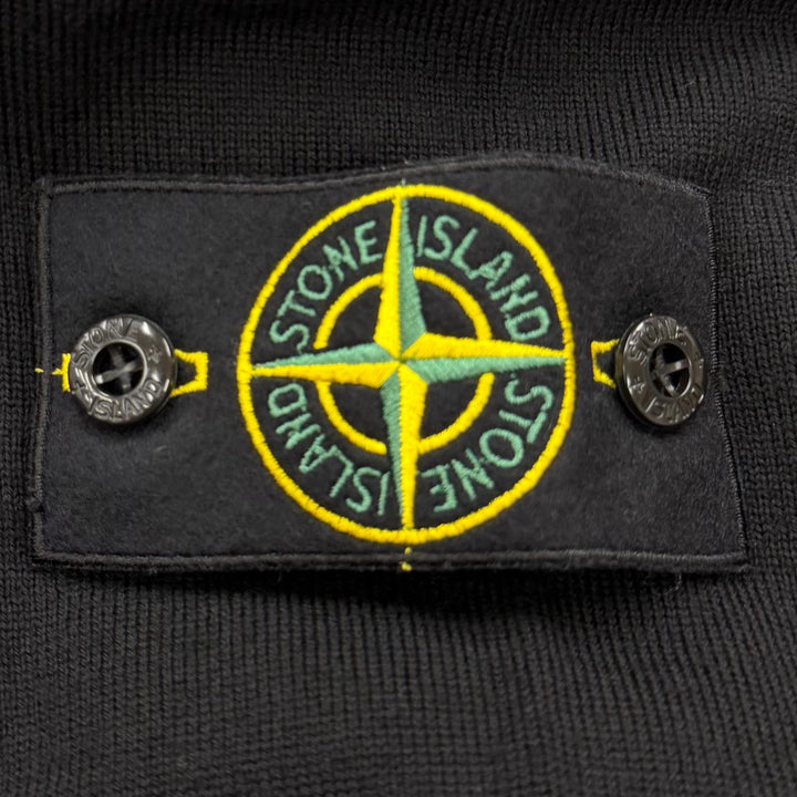 Excellent STONE ISLAND cardigan black wool mens M 8115511C4