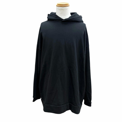 Great THE ROW hoodie ESSONI TOP hooded pullover black cotton mens L 386-K290