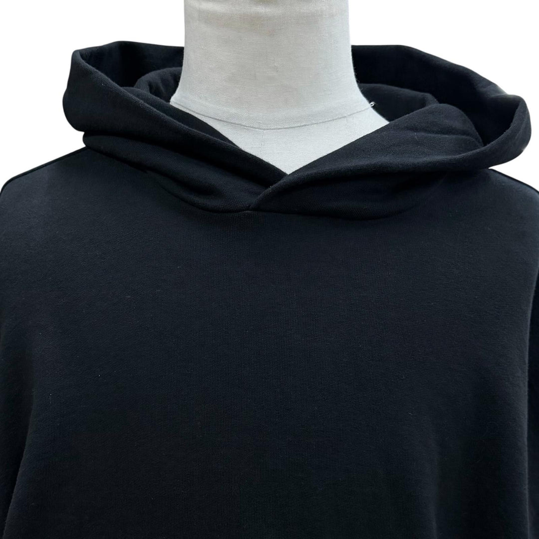 Great THE ROW hoodie ESSONI TOP hooded pullover black cotton mens L 386-K290