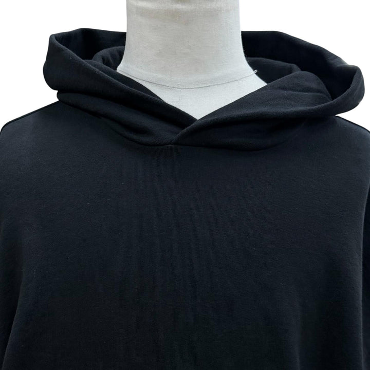 Great THE ROW hoodie ESSONI TOP hooded pullover black cotton mens L 386-K290