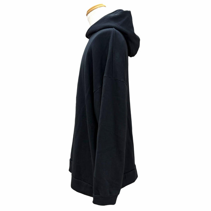 Great THE ROW hoodie ESSONI TOP hooded pullover black cotton mens L 386-K290