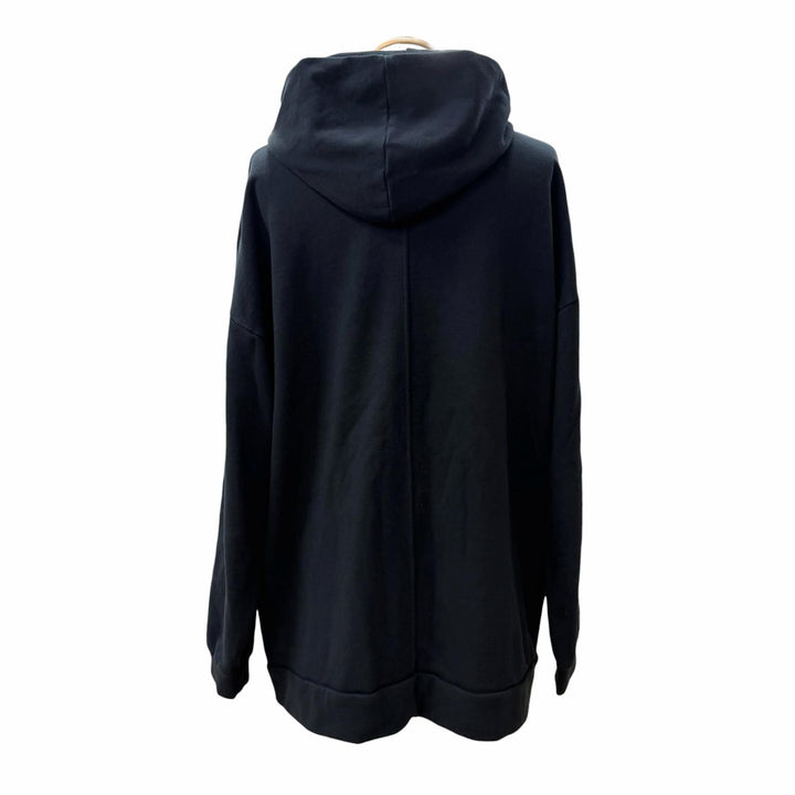 Great THE ROW hoodie ESSONI TOP hooded pullover black cotton mens L 386-K290
