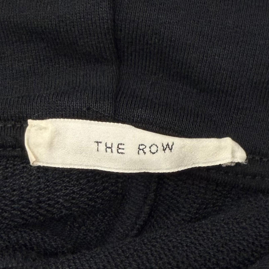 Great THE ROW hoodie ESSONI TOP hooded pullover black cotton mens L 386-K290