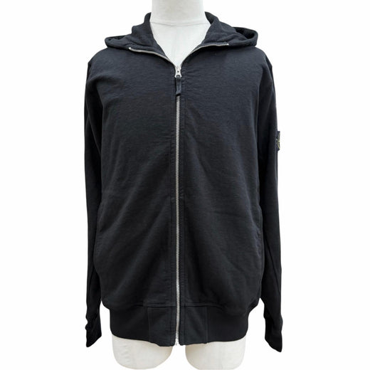 Great STONE ISLAND hoodie MALFILE FLEECE OLD EFFECT black cotton M K1S156100021