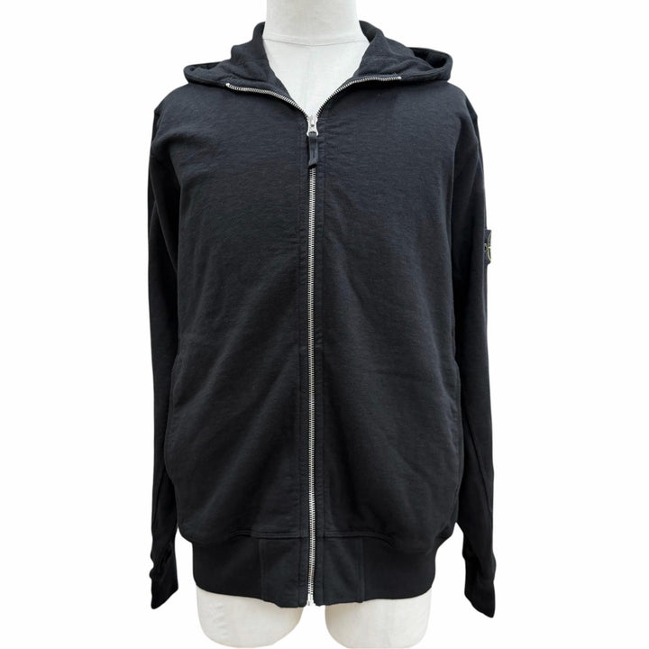 Great STONE ISLAND hoodie MALFILE FLEECE OLD EFFECT black cotton M K1S156100021