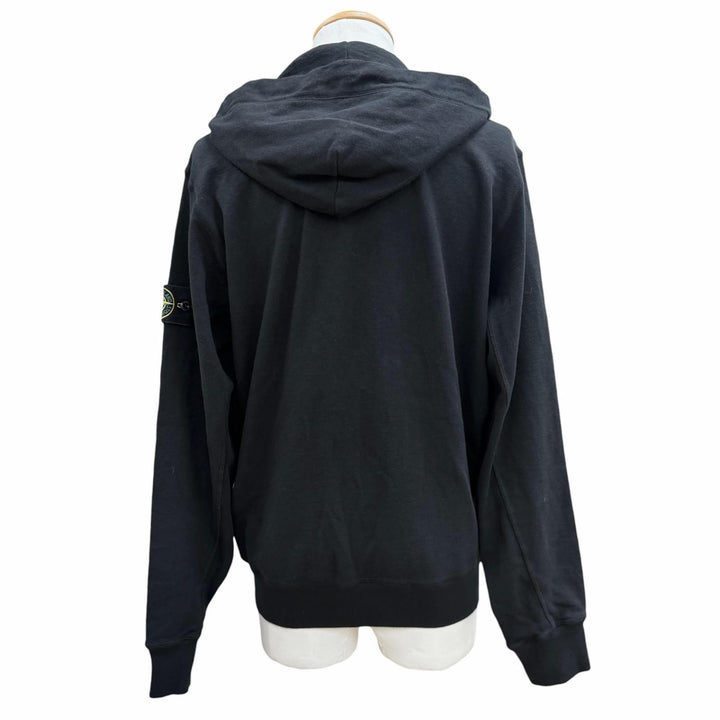 Great STONE ISLAND hoodie MALFILE FLEECE OLD EFFECT black cotton M K1S156100021
