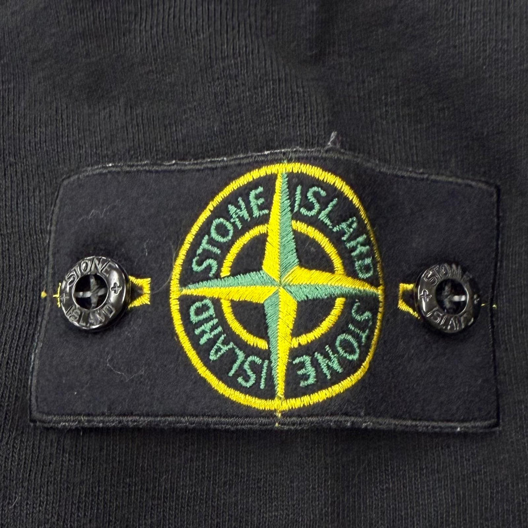 Great STONE ISLAND hoodie MALFILE FLEECE OLD EFFECT black cotton M K1S156100021