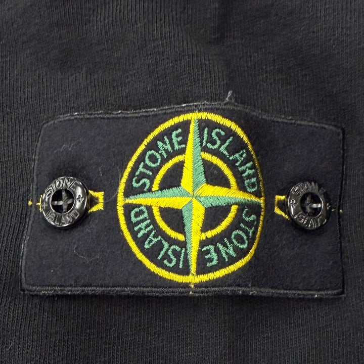 Great STONE ISLAND hoodie MALFILE FLEECE OLD EFFECT black cotton M K1S156100021