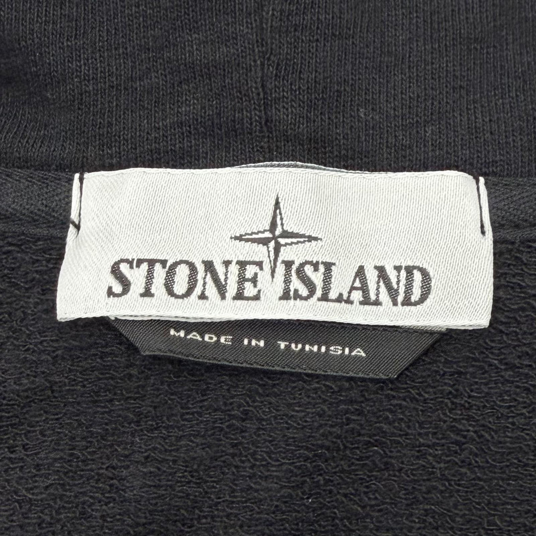 Great STONE ISLAND hoodie MALFILE FLEECE OLD EFFECT black cotton M K1S156100021