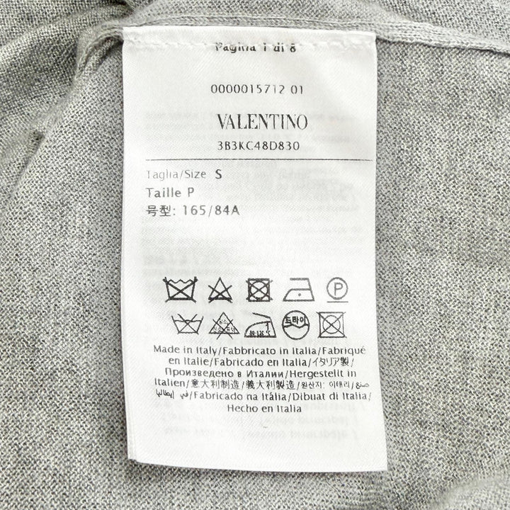 Pristine VALENTINO Logo Metal V-neck Long-sleeve Knit cashmere S 3B3KC48D830