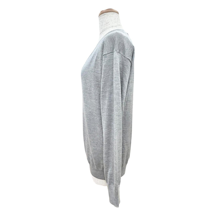 Pristine VALENTINO Logo Metal V-neck Long-sleeve Knit cashmere S 3B3KC48D830