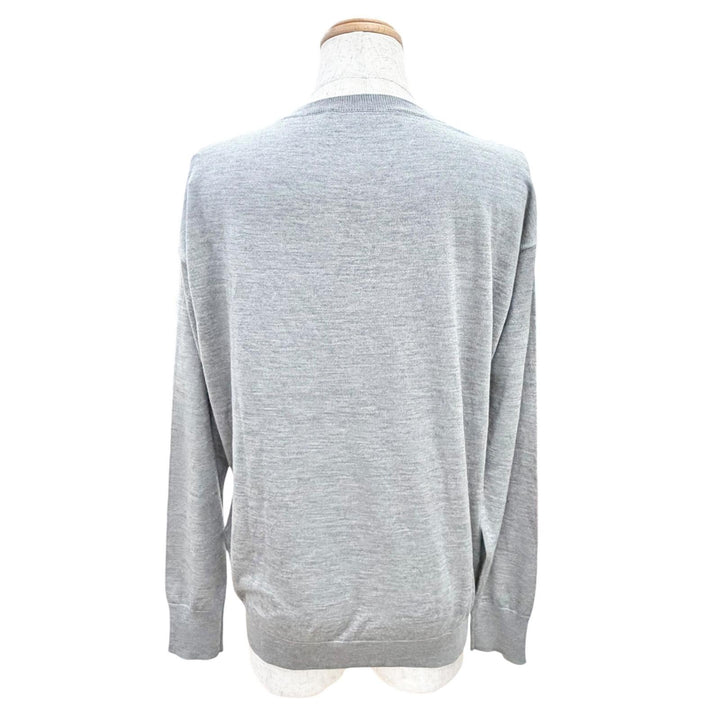 Pristine VALENTINO Logo Metal V-neck Long-sleeve Knit cashmere S 3B3KC48D830