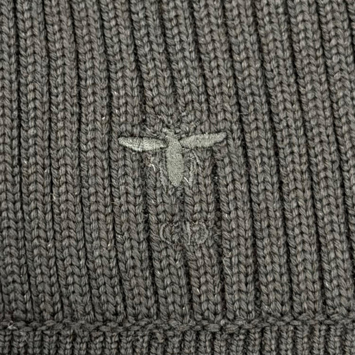 Excellent Christian Dior cardigan BEE embroidered long-sleeved knit black 36