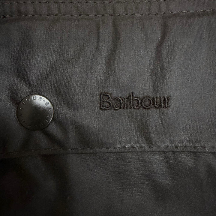 Great Barbour coat BEDALE Oiled wax jacket Dark brown cotton mens 42